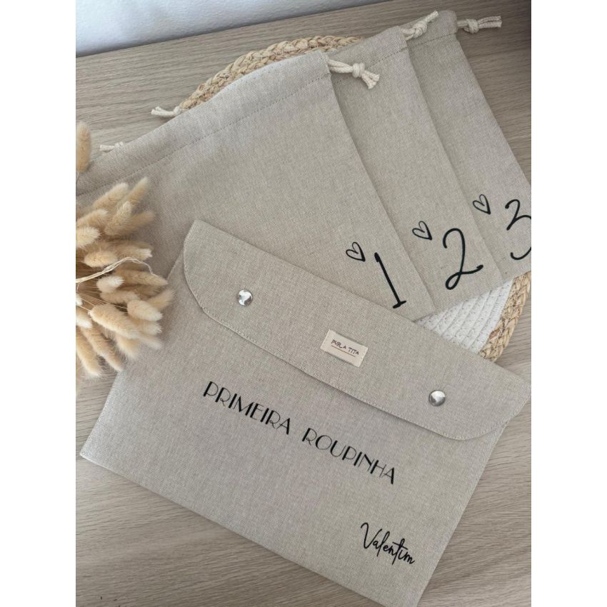 Conjunto 3 Sacos + Bolsa Envelope Simples